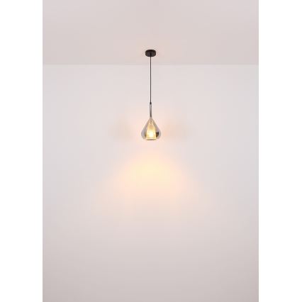 Globo - Luster na sajli 1xE27/60W/230V pr. 20 cm crna