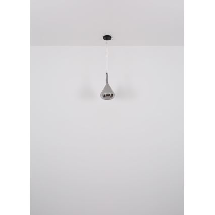 Globo - Luster na sajli 1xE27/60W/230V pr. 20 cm crna