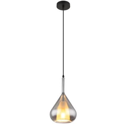 Globo - Luster na sajli 1xE27/60W/230V pr. 20 cm crna