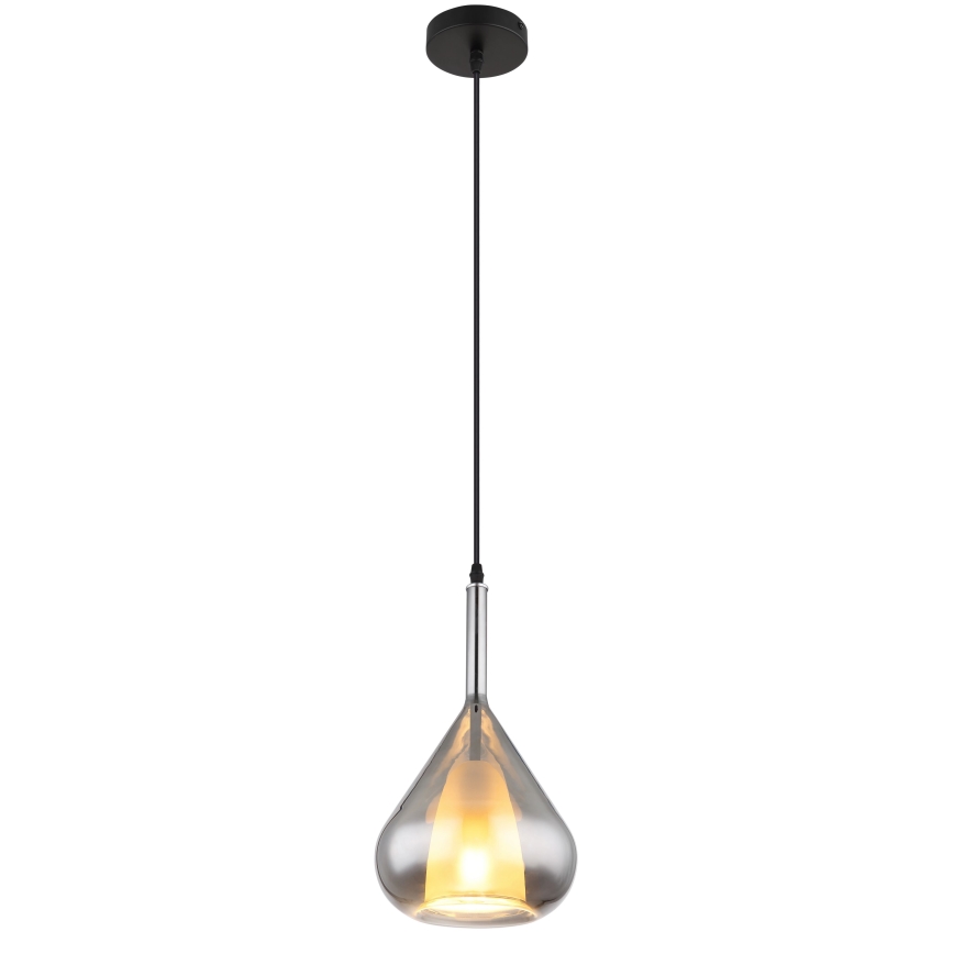 Globo - Luster na sajli 1xE27/60W/230V pr. 20 cm crna