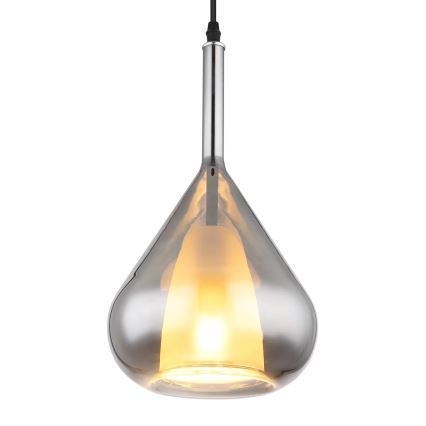 Globo - Luster na sajli 1xE27/60W/230V pr. 20 cm crna