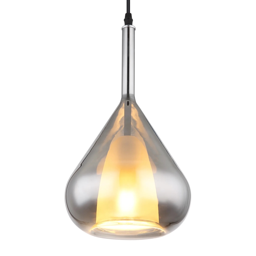 Globo - Luster na sajli 1xE27/60W/230V pr. 20 cm crna