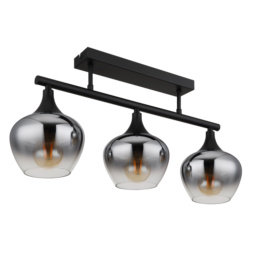 Globo - Nadgradni luster 3xE27/40W/230V crna