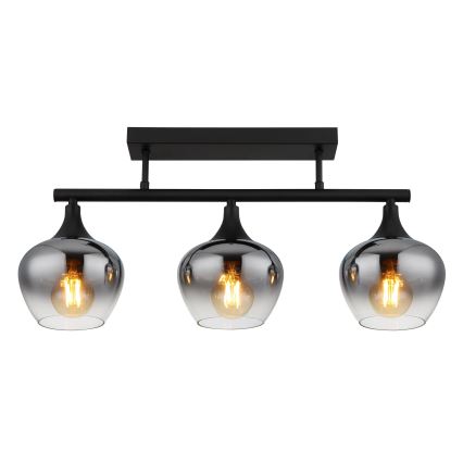 Globo - Nadgradni luster 3xE27/40W/230V crna