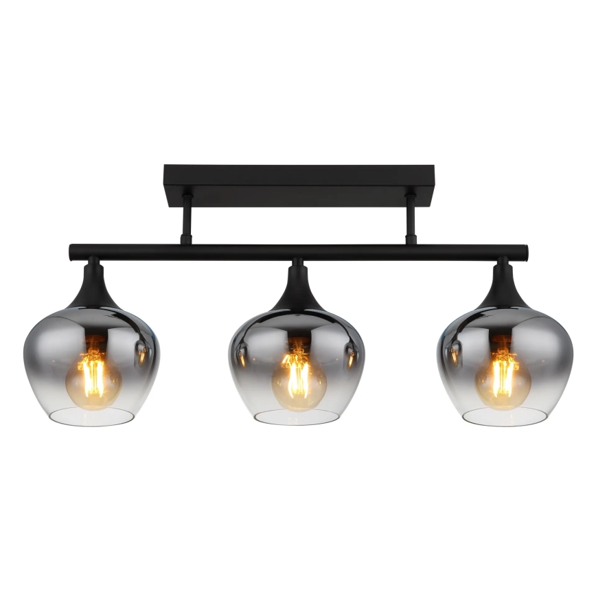 Globo - Nadgradni luster 3xE27/40W/230V crna