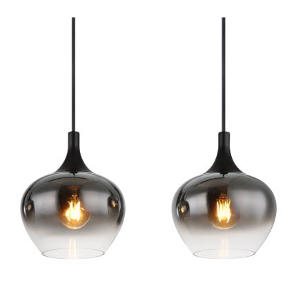 Globo - Luster na sajli 4xE27/40W/230V crna