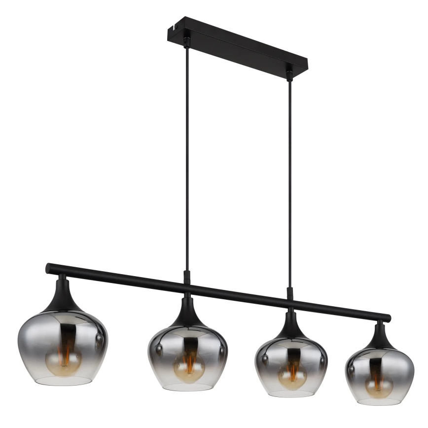 Globo - Luster na sajli 4xE27/40W/230V crna