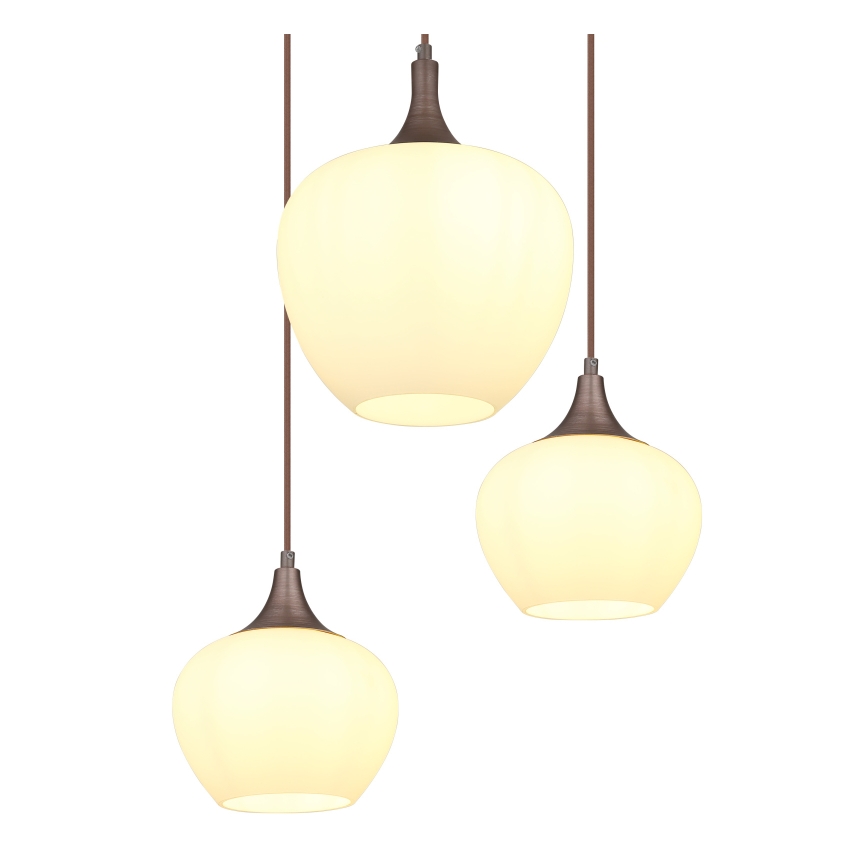 Globo - Luster na sajli 6xE27/40W/230V bijela
