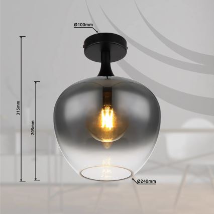 Globo - Stropna svjetiljka 1xE27/40W/230V dimna