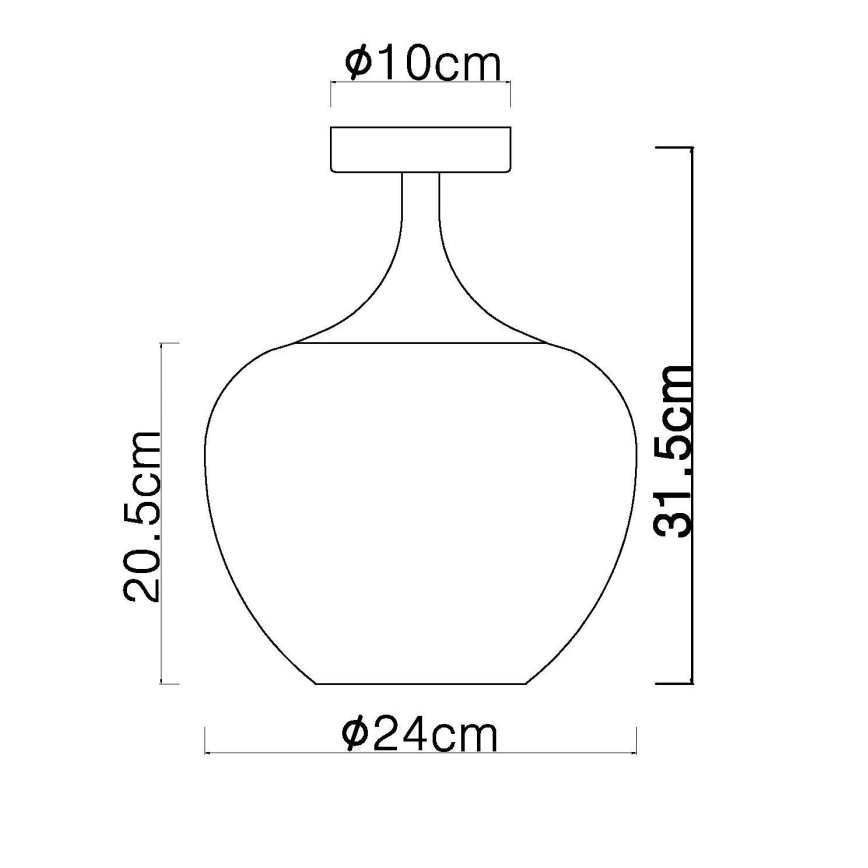 Globo - Stropna svjetiljka 1xE27/40W/230V bakrena