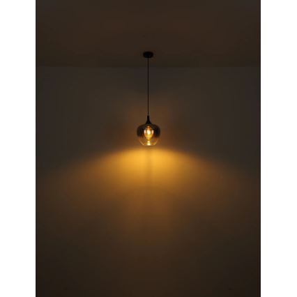 Globo - Luster na sajli 1xE27/40W/230V pr. 24 cm crna