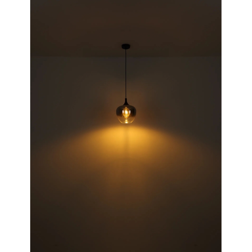 Globo - Luster na sajli 1xE27/40W/230V pr. 24 cm crna