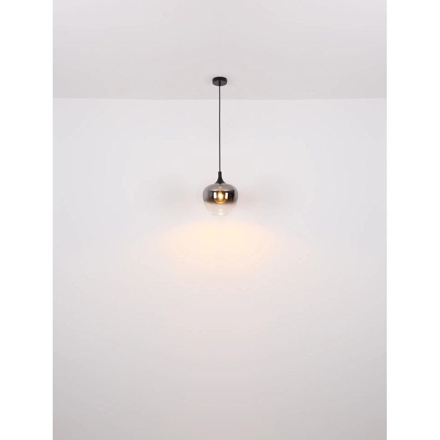 Globo - Luster na sajli 1xE27/40W/230V pr. 24 cm crna