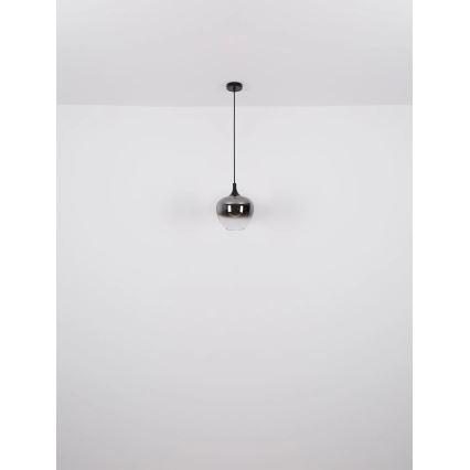 Globo - Luster na sajli 1xE27/40W/230V pr. 24 cm crna