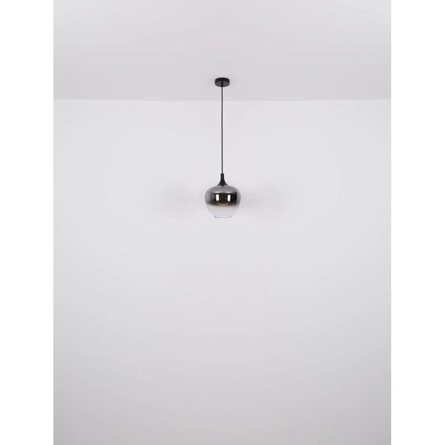 Globo - Luster na sajli 1xE27/40W/230V pr. 24 cm crna
