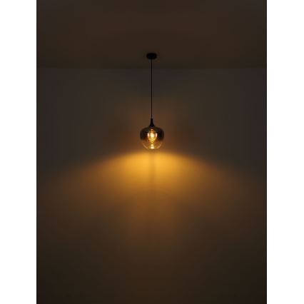 Globo - Luster na sajli 1xE27/60W/230V pr. 29 cm crna