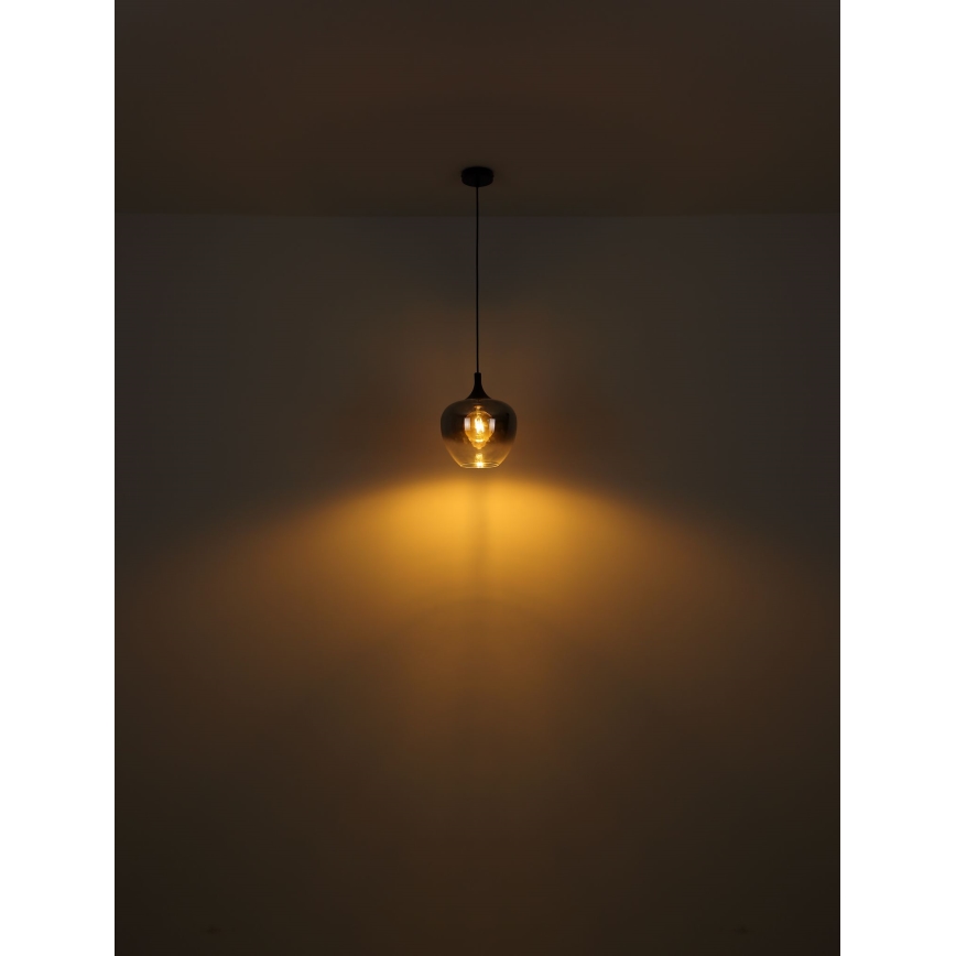 Globo - Luster na sajli 1xE27/60W/230V pr. 29 cm crna