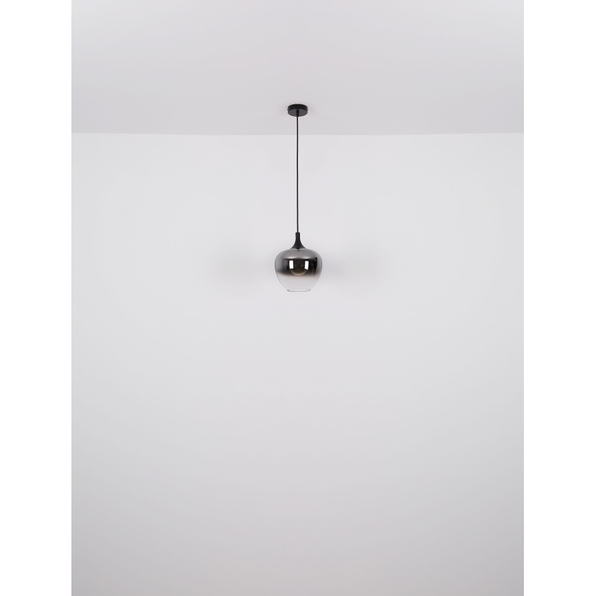 Globo - Luster na sajli 1xE27/60W/230V pr. 29 cm crna