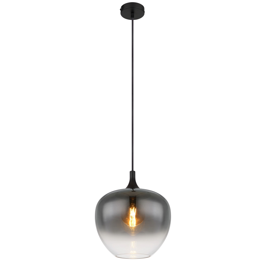 Globo - Luster na sajli 1xE27/60W/230V pr. 29 cm crna