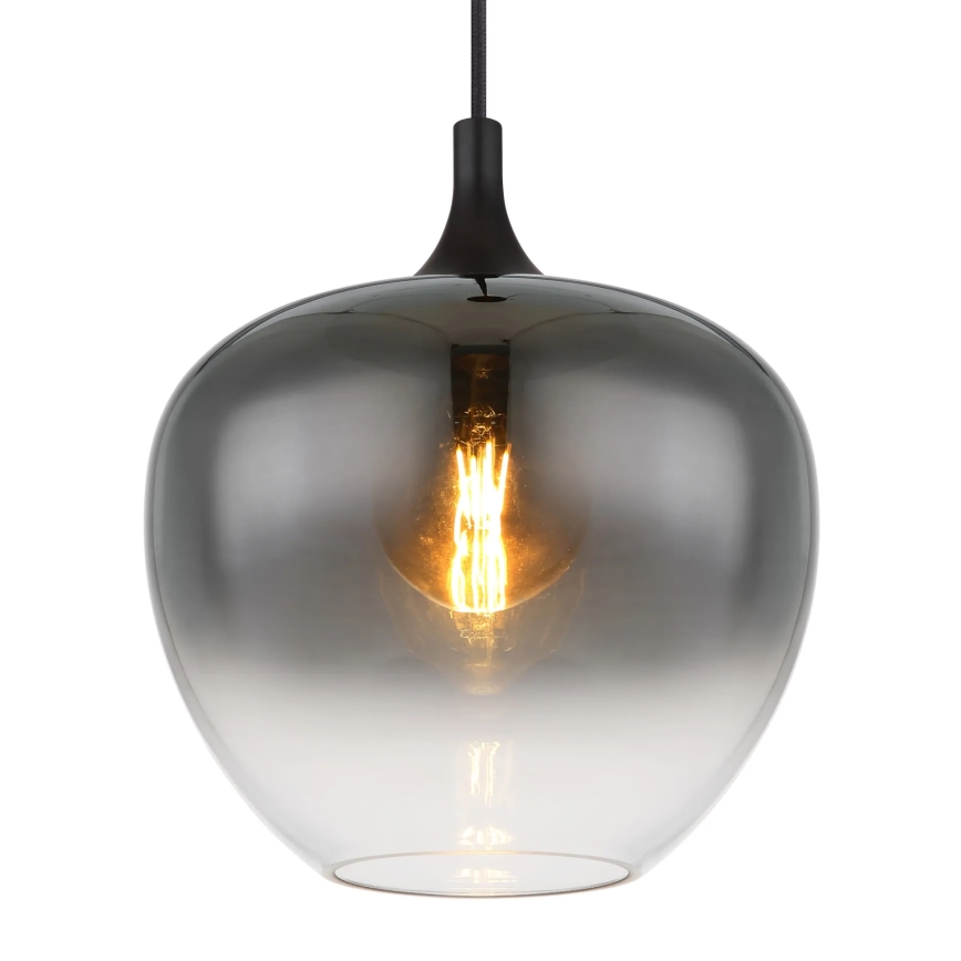 Globo - Luster na sajli 1xE27/60W/230V pr. 29 cm crna