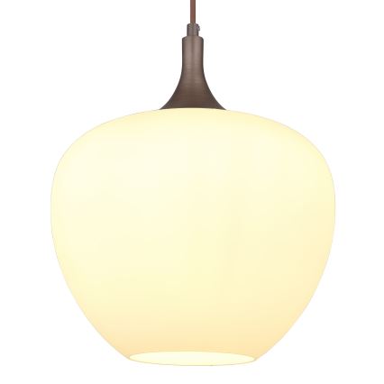 Globo - Luster na sajli 1xE27/60W/230V pr. 29 cm bijela/smeđa