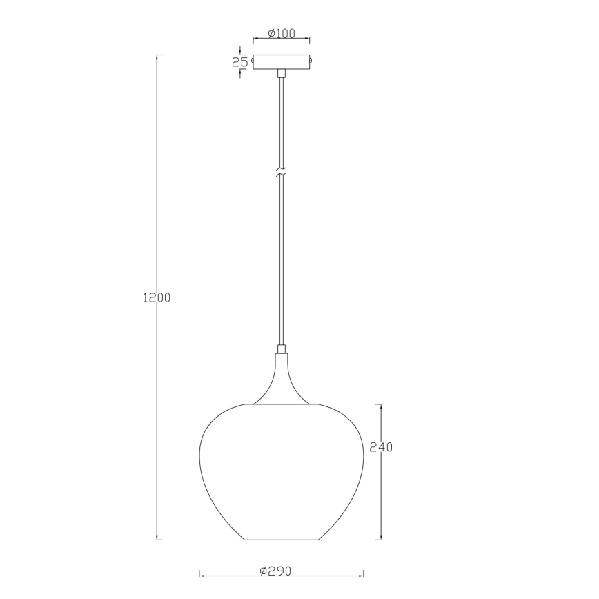 Globo - Luster na sajli 1xE27/40W/230V pr. 29 cm bijela/antracit