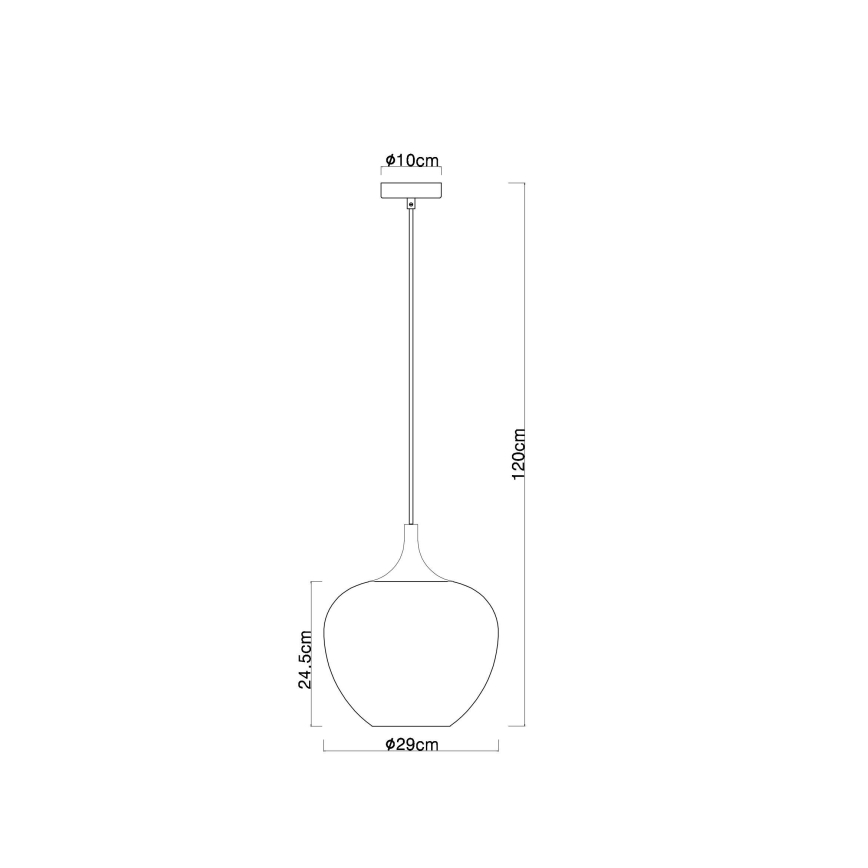 Globo - Luster na sajli 1xE27/60W/230V pr. 29 cm bijela