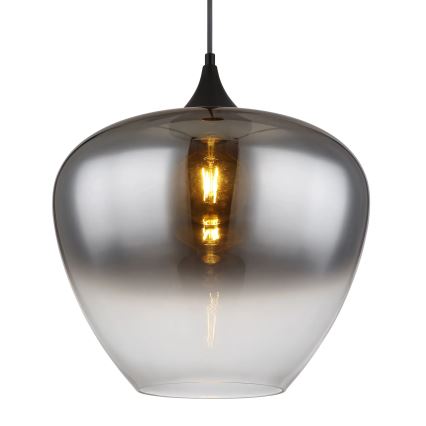 Globo - Luster na sajli 1xE27/60W/230V pr. 40 cm crna