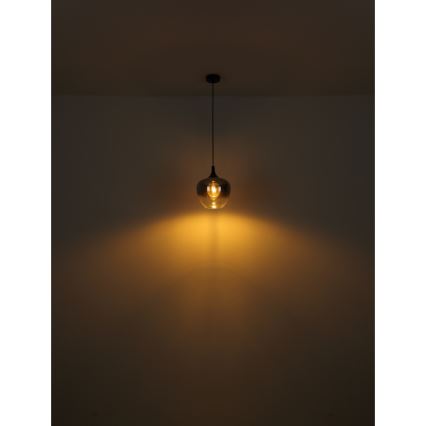 Globo - Podna lampa 1xE27/40W/230V crna/dimna