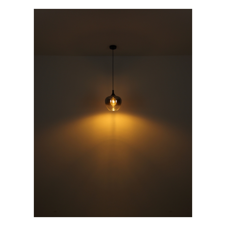 Globo - Podna lampa 1xE27/40W/230V crna/dimna