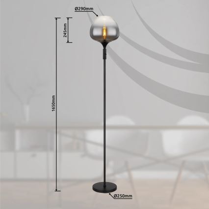 Globo - Podna svjetiljka 1xE27/40W/230V crna