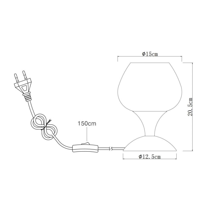Globo - Stolna lampa 1xE27/40W/230V crna