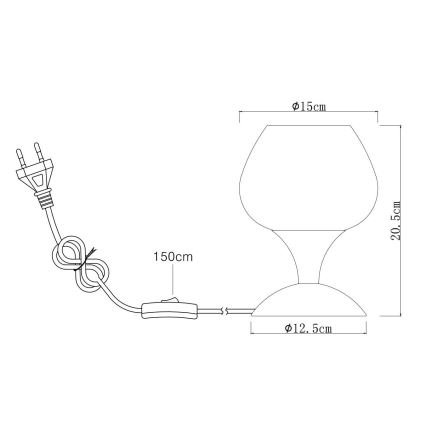 Globo - Stolna lampa 1xE27/40W/230V bakrena