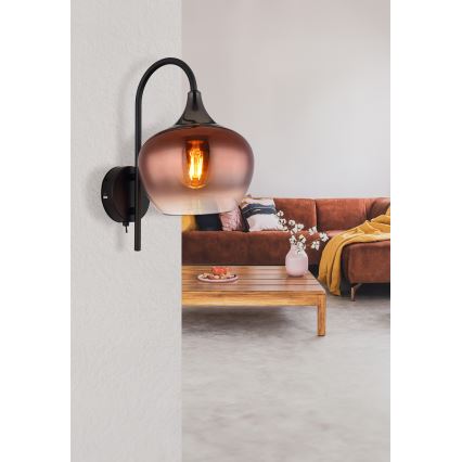 Globo - Zidna lampa 1xE27/40W/230V bakrena
