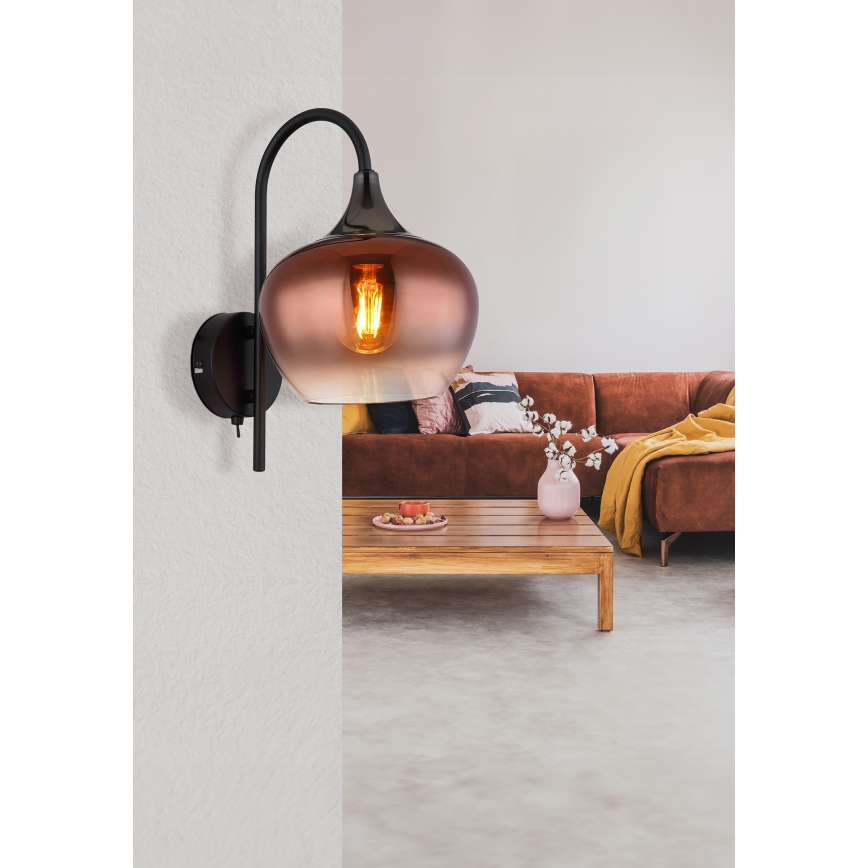 Globo - Zidna lampa 1xE27/40W/230V bakrena