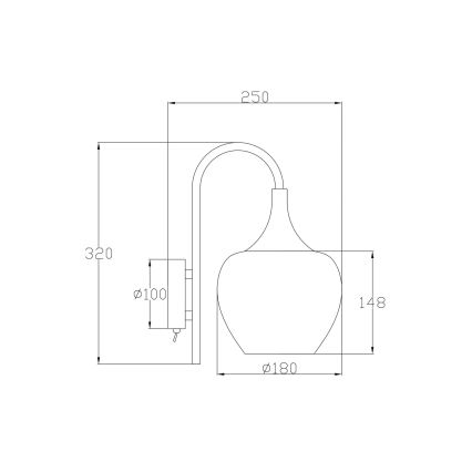 Globo - Zidna lampa 1xE27/40W/230V bijela/antracit