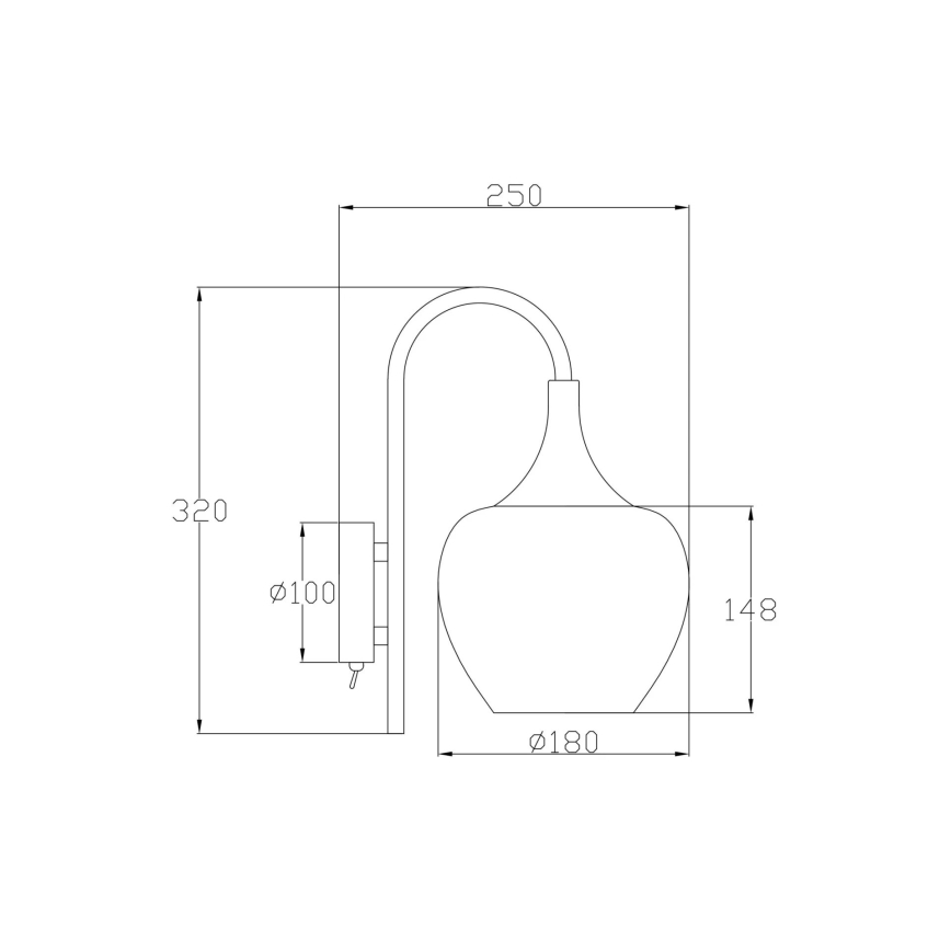 Globo - Zidna lampa 1xE27/40W/230V bijela/antracit