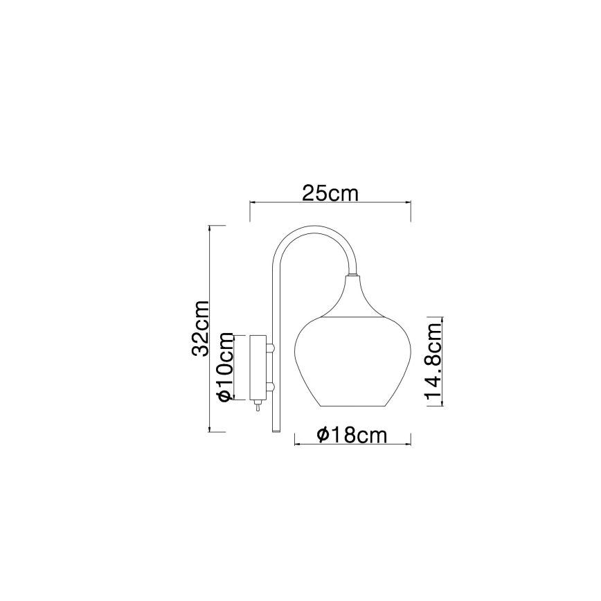 Globo - Zidna lampa 1xE27/40W/230V bijela