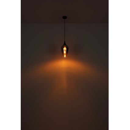 Globo - Luster na sajli 1xE27/60W/230V pr. 18 cm crna