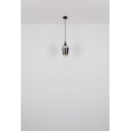 Globo - Luster na sajli 1xE27/60W/230V pr. 18 cm crna