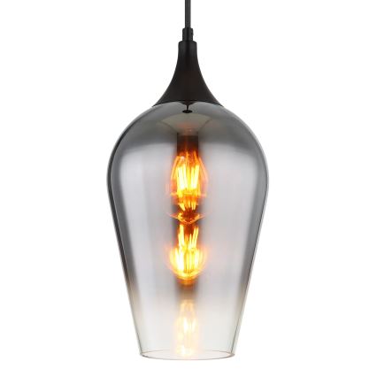 Globo - Luster na sajli 1xE27/60W/230V pr. 18 cm crna
