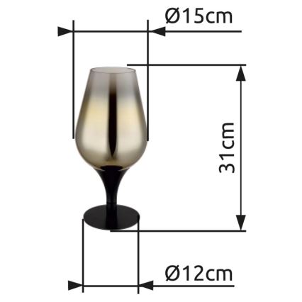 Globo - Stolna lampa 1xE27/40W/230V pr. 15 cm zlatna