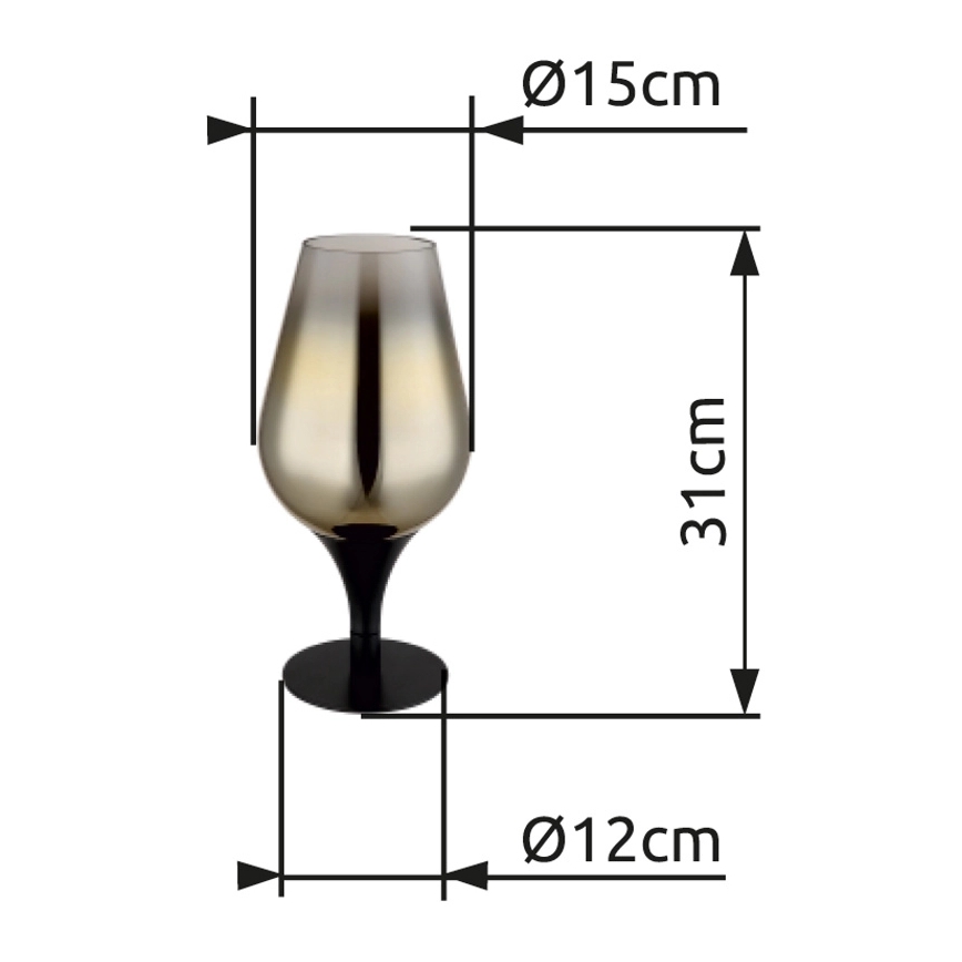 Globo - Stolna lampa 1xE27/40W/230V pr. 15 cm zlatna