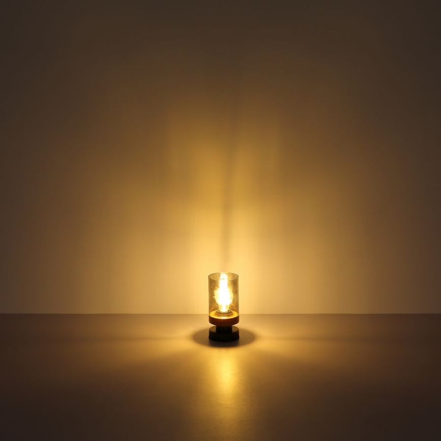 Globo - Stolna lampa 1xE27/40W/230V metal/drvo