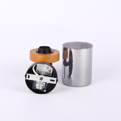 Globo - Stolna lampa 1xE27/40W/230V metal/drvo