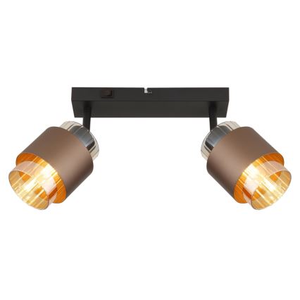 Globo - Reflektorska svjetiljka 2xE27/40W/230V crna/brončana