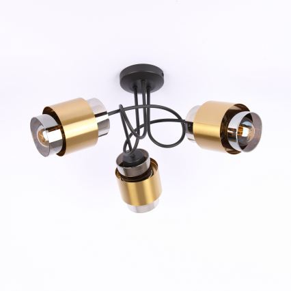 Globo - Nadgradni luster 3xE27/40W/230V crna/mesing