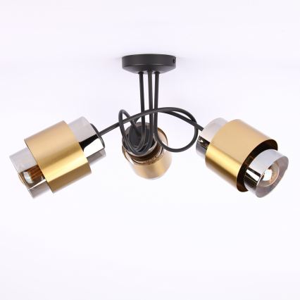 Globo - Nadgradni luster 3xE27/40W/230V crna/mesing