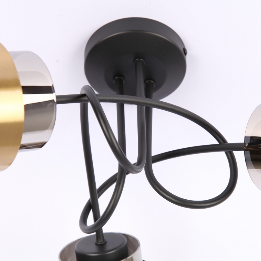 Globo - Nadgradni luster 3xE27/40W/230V crna/mesing