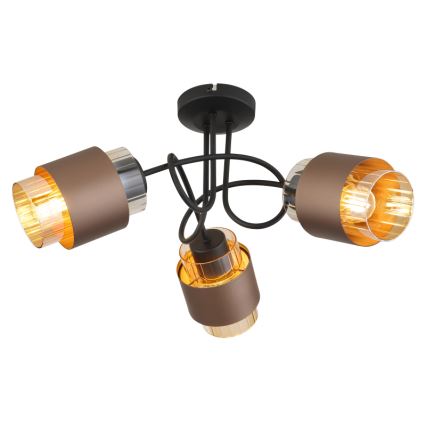 Globo - Stropna svjetiljka 3xE27/40W/230V crna/brončana